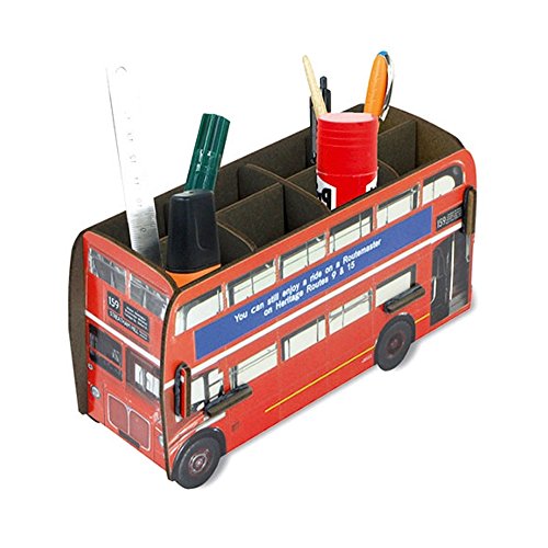 Werkhaus Stiftehalter, Design: Londoner Doppeldeckerbus, 8 x 11 x 20,8 cm von Werkhaus