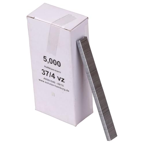 4 mm Heftklammern 37/4, Metall verzinkt, Geräte-Typ Rapid 19 + 23 mm, 5000 Stück 4 mm Heftklammern 37/4, Metall verzinkt, Geräte-Typ Rapid 19 + 23 mm, 5000 Stück von Wertpack