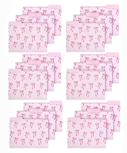 Werwing Dekorative Ordner in Briefgröße mit 1/3 Zuschnitt-Taben, 18 Stück, strapazierfähiges rosa 250 g/m² Kunstpapier, lebendiger Büro-Organizer Werwing Dekorative Ordner in Briefgröße mit 1/3 Zuschnitt-Taben, 18 Stück, strapazierfähiges rosa 250 g/m² Kunstpapier, lebendiger Büro-Organizer von Werwing