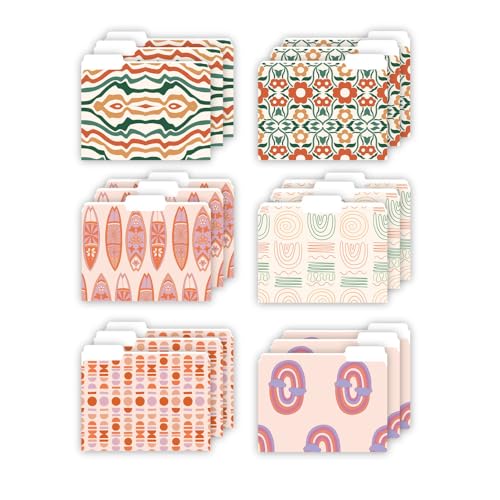 Werwing Dekorative Ordner in Briefgröße mit 1/3-Zuschnitt-Tabs, 18 Stück, strapazierfähiges, mehrfarbiges Kunstpapier, 250 g/m², lebendiger Büro-Organizer Werwing Dekorative Ordner in Briefgröße mit 1/3-Zuschnitt-Tabs, 18 Stück, strapazierfähiges, mehrfarbiges Kunstpapier, 250 g/m², lebendiger Büro-Organizer von Werwing