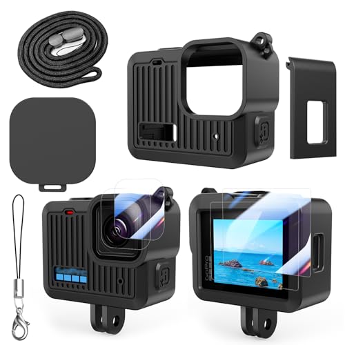 Werwing HD-Schutzhülle aus gehärtetem Glas und Silikon für GoPro Hero Mini, kratzfester Objektivschutz (2 gehärtete Folien) von Werwing