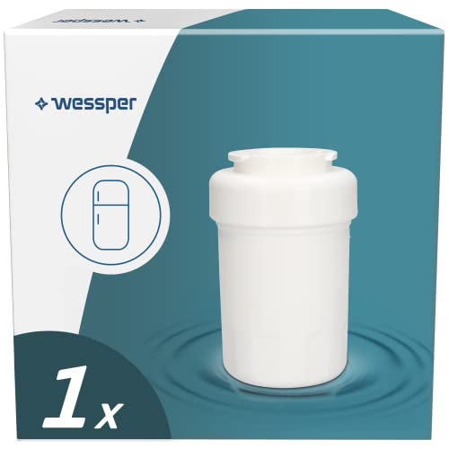 Wessper® Aqua Crystalline Kühlschrank Wasserfilter kompatibel mit General Electric GE Smartwater: MWF GE MWF MWFA MWFAP MWFDS MWF-INT MWFP GWF GWF01 GWF06 GWFA GWFDS 53-WF-07GE WF07 101057A von Wessper