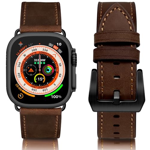 WestEagle Lederarmband Kompatibel mit Apple Watch Armband 49mm 46mm 45mm 44mm 42mm für Herren Damen, Echtes Leder Vintage Armband für iWatch Series Ultra SE 10 9 8 7 6 5 4 3 2 1 WestEagle Lederarmband Kompatibel mit Apple Watch Armband 49mm 46mm 45mm 44mm 42mm für Herren Damen, Echtes Leder Vintage Armband für iWatch Series Ultra SE 10 9 8 7 6 5 4 3 2 1 von WestEagle
