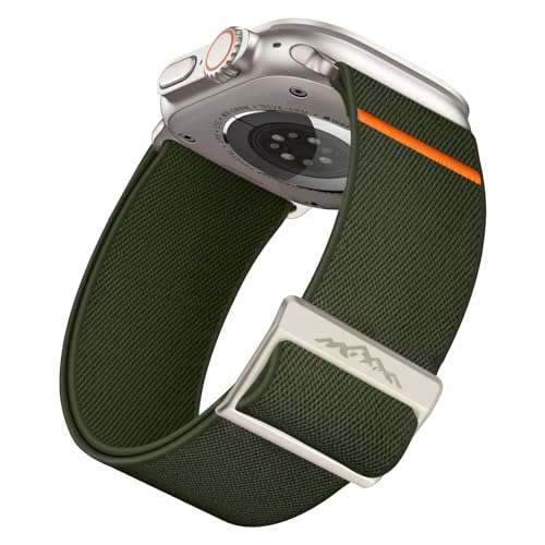 WestEagle Solo Loop Armband Kompatibel Mit Apple Watch 49mm 46mm 45mm 44mm 42mm, Verstellbares Nylon Sport Elastisches Ersatz für iWatch SE Series 10/9/8/7/6/5/4/3/2/1/Ultra, Grün WestEagle Solo Loop Armband Kompatibel Mit Apple Watch 49mm 46mm 45mm 44mm 42mm, Verstellbares Nylon Sport Elastisches Ersatz für iWatch SE Series 10/9/8/7/6/5/4/3/2/1/Ultra, Grün von WestEagle