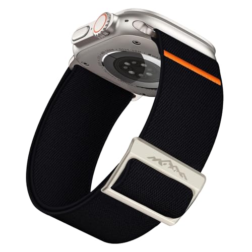 WestEagle Solo Loop Armband Kompatibel mit Apple Watch Armband 49mm 46mm 45mm 44mm 42mm, Verstellbares Nylon Sport Elastisches Ersatz Armband für iWatch SE Series 10/9/8/7/6/5/4/3/2/1/Ultra, Schwarz WestEagle Solo Loop Armband Kompatibel mit Apple Watch Armband 49mm 46mm 45mm 44mm 42mm, Verstellbares Nylon Sport Elastisches Ersatz Armband für iWatch SE Series 10/9/8/7/6/5/4/3/2/1/Ultra, Schwarz von WestEagle
