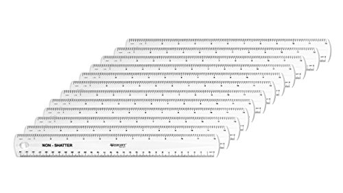 Westcott E-10120 00-I Kunststofflineal bruchsicher, 30 cm, 12 Stück von Westcott