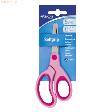 Westcott Kinderschere Kids E-21580 00 runde Spitze 13cm pink von Westcott