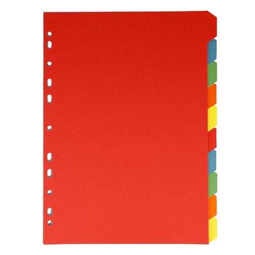 Westcott Register für Ordner A4 | Trennblätter für Din A4 Ordner | 10 farbige Tabs in 5 Farben als Ordner Organizer | Robuste 160g/m² mit Eurolochung | E-1733312 00 Westcott Register für Ordner A4 | Trennblätter für Din A4 Ordner | 10 farbige Tabs in 5 Farben als Ordner Organizer | Robuste 160g/m² mit Eurolochung | E-1733312 00 von Westcott