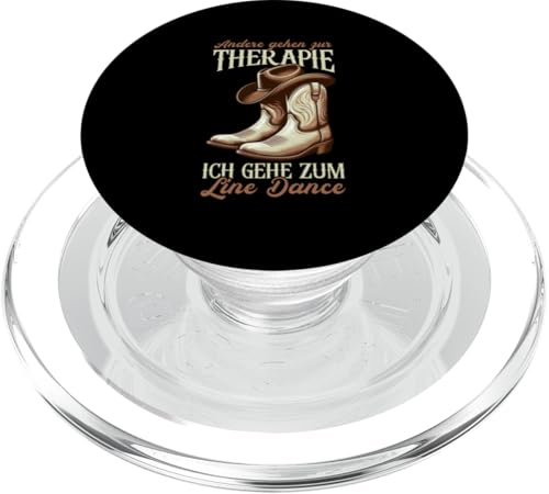 Andere Gehen Zur Therapie Ich Gehe Zum Line Dance Cowboyhut PopSockets PopGrip für MagSafe von Western Country Line Dance Country Musik Liebhaber