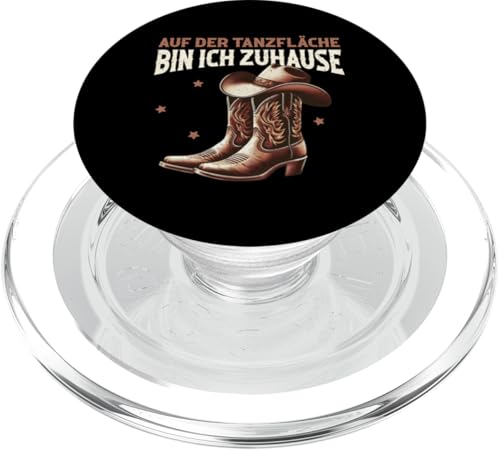 Auf Der Tanzfläche Bin Ich Zuhause Cowboyhut Tänzerinnen PopSockets PopGrip für MagSafe von Western Country Line Dance Country Musik Liebhaber