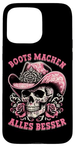 Boots Machen Alles Besser Skull Line Dance Country Musik Hülle für iPhone 15 Pro Max von Western Country Line Dance Country Musik Liebhaber