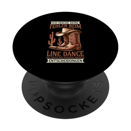 Ich Mache Keine Fehler Beim Line Dance Cowboyhut Country PopSockets Klebender PopGrip von Western Country Line Dance Country Musik Liebhaber