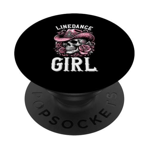 Line Dance Girl Cowgirl Cowboyhut Line Dancer Country Musik PopSockets Klebender PopGrip von Western Country Line Dance Country Musik Liebhaber