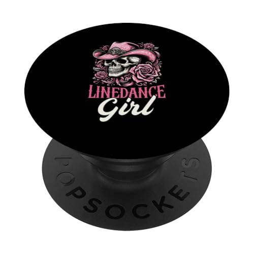 Line Dance Girl Cowgirl Cowboyhut Line Dancer Country Musik PopSockets Klebender PopGrip von Western Country Line Dance Country Musik Liebhaber