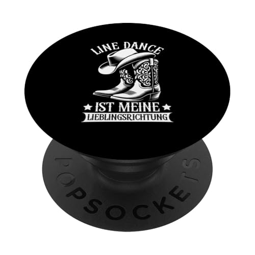 Line Dancing Cowgirl Cowboyhut Tänzerinnen Country Musik PopSockets Klebender PopGrip von Western Country Line Dance Country Musik Liebhaber