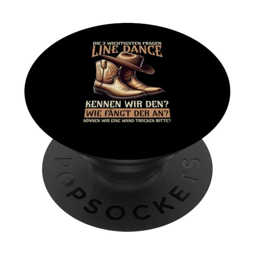 Line Dancing Cowgirl Cowboyhut Tänzerinnen Country Musik PopSockets Klebender PopGrip von Western Country Line Dance Country Musik Liebhaber