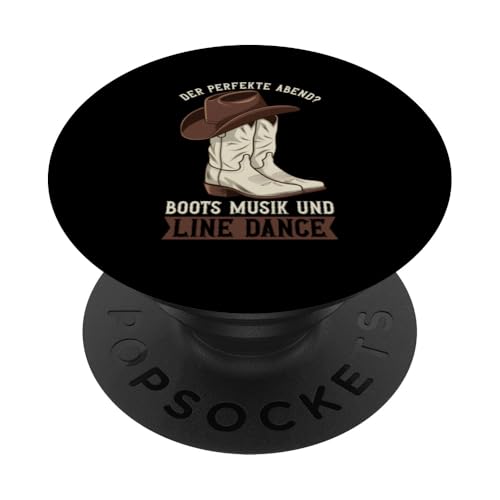 Perfekte Abend Boots Musik Und Line Dance Country Musik PopSockets Klebender PopGrip Perfekte Abend Boots Musik Und Line Dance Country Musik PopSockets Klebender PopGrip von Western Country Line Dance Country Musik Liebhaber
