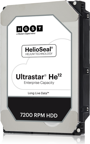 HGST Ultrastar HE12 12TB HDD SATA 6Gb/s 4KN SE 7200Rpm HUH721212ALN604 24x7 8,9cm 3.5 Bulk (0F30143) von Western Digital