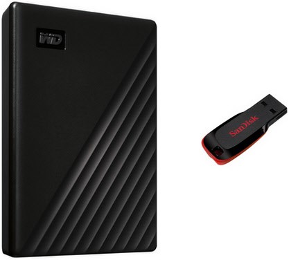 My Passport (1TB) Externe Festplatte inkl. Cruzer Blade (16GB) von Western Digital