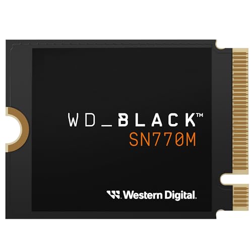 WD_BLACK SN770M 2 TB M.2 2230 NVMe SSD, für Handheld-Spielkonsolen und kompatible Laptops mit PCIe Gen 4.0, bis zu 5.150 MB/s, TLC 3D NAND, Ideal für Asus ROG Ally, Steam Deck, Microsoft Surface WD_BLACK SN770M 2 TB M.2 2230 NVMe SSD, für Handheld-Spielkonsolen und kompatible Laptops mit PCIe Gen 4.0, bis zu 5.150 MB/s, TLC 3D NAND, Ideal für Asus ROG Ally, Steam Deck, Microsoft Surface von WD_BLACK