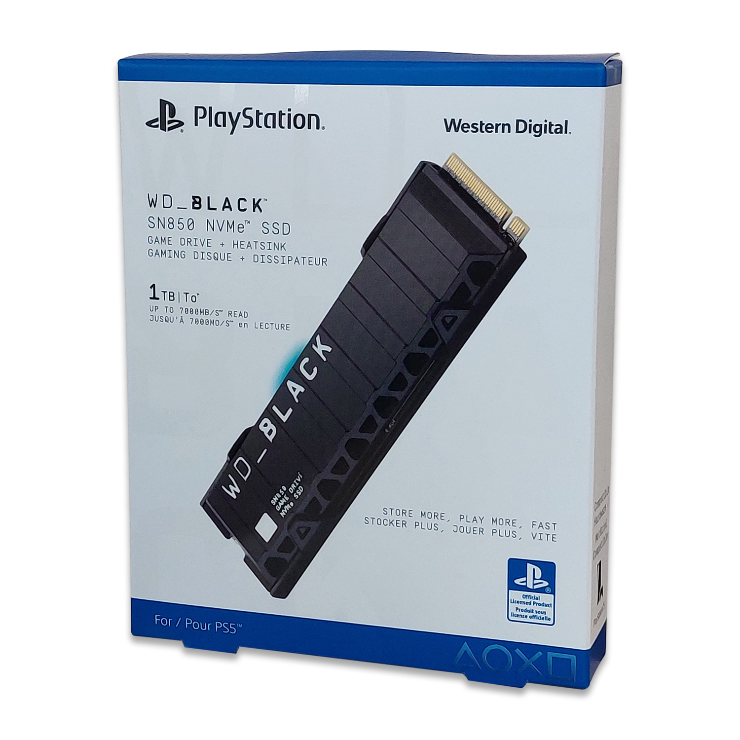 WD_BLACK SN850 1 TB NVMe SSD Offiziell Lizenziert für PS5 Konsolen von Western Digital