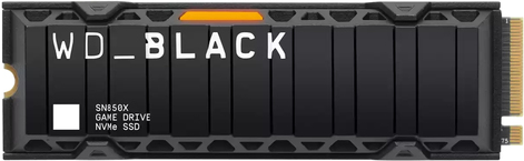 WD Black 1TB SN850X NVMe SSD Supremely Fast PCIe Gen4 x4 M.2 mit Kühlkörper internal single-packed (WDS100T2XHE) von Western Digital