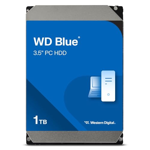 WD Blue 1TB Interne Festplatte (8,9 cm (3,5 Zoll)), SATA 6 Gb/s BULK WD10EZEX von Western Digital