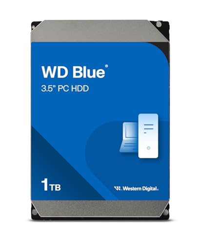 WD Blue 1TB Interne Festplatte (8,9 cm (3,5 Zoll)), SATA 6 Gb/s BULK WD10EZEX von Western Digital