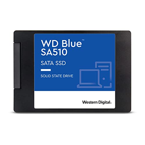 WD Blue SA510 SATA SSD 1 TB 2,5 Zoll (Lesen bis 560 MB/s, Schreiben bis 520 MB/s, Upgrade für PC/Laptop, dreimonatiges Probeabo von Dropbox Professional, Western Digital SSD Dashboard) von Western Digital