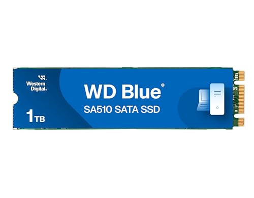 WD Blue SA510 SATA SSD 1 TB M.2 2280 (Lesen bis 560 MB/s, Schreiben bis 520 MB/s, Upgrade für PC/Laptop, dreimonatiges Probeabo von Dropbox Professional, Western Digital SSD Dashboard) von Western Digital