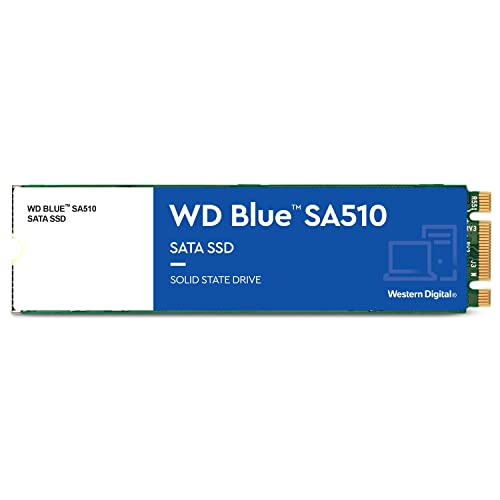 WD Blue SA510 SATA SSD 500 GB M.2 2280 (Lesen bis 560 MB/s, Schreiben bis 510 MB/s, Upgrade für PC/Laptop, dreimonatiges Probeabo von Dropbox Professional, Western Digital SSD Dashboard) von Western Digital