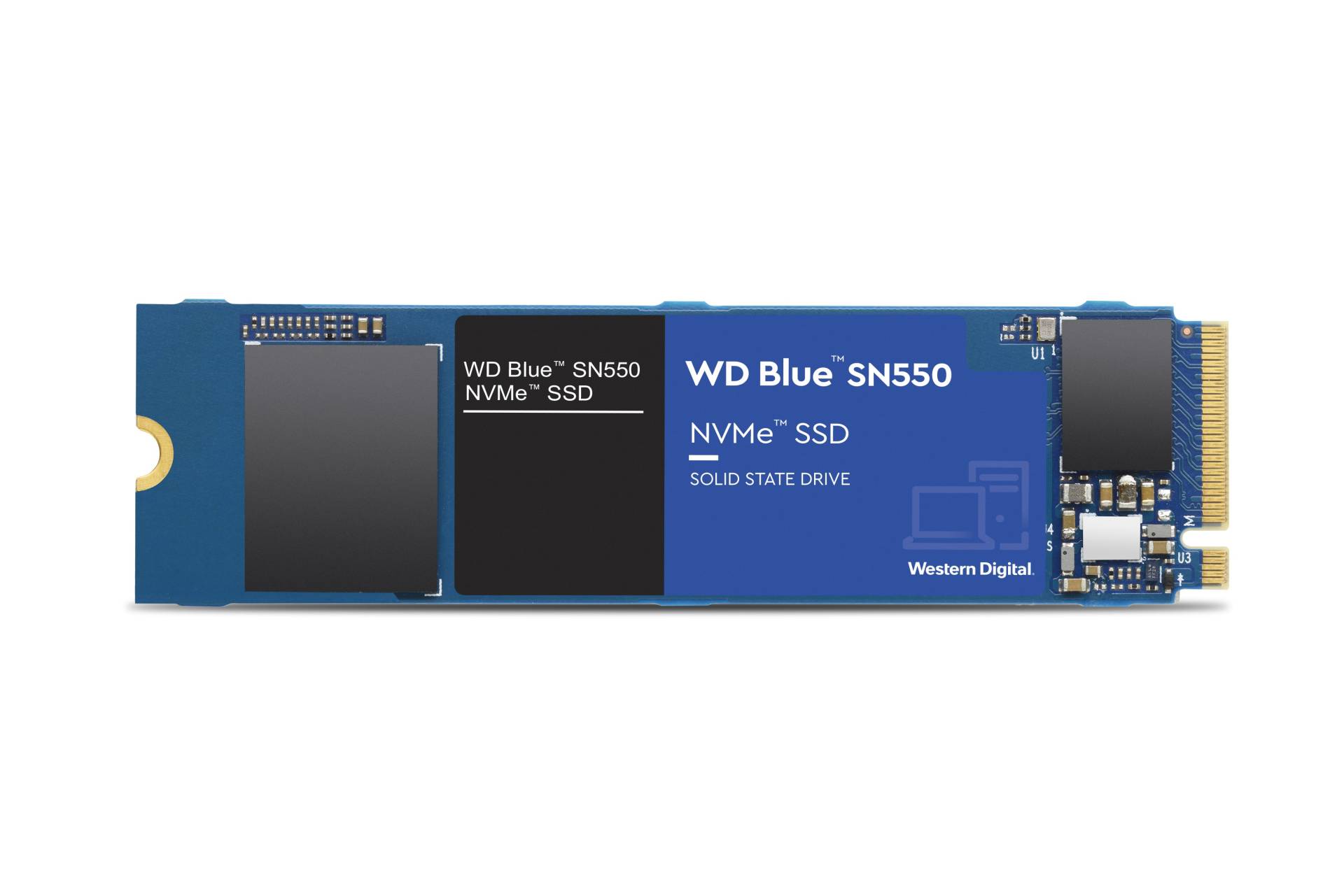 WD Blue SN550 NVMe SSD WDS250G2B0C - SSD - 250 GB - intern - M.2 2280 - PCI Express 3.0 x4 (NVMe) von Western Digital