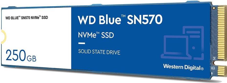 WD Blue SN570 NVMe SSD WDS250G3B0C - SSD - 250 GB - intern - M.2 2280 - PCI Express 3.0 x4 (NVMe) von Western Digital