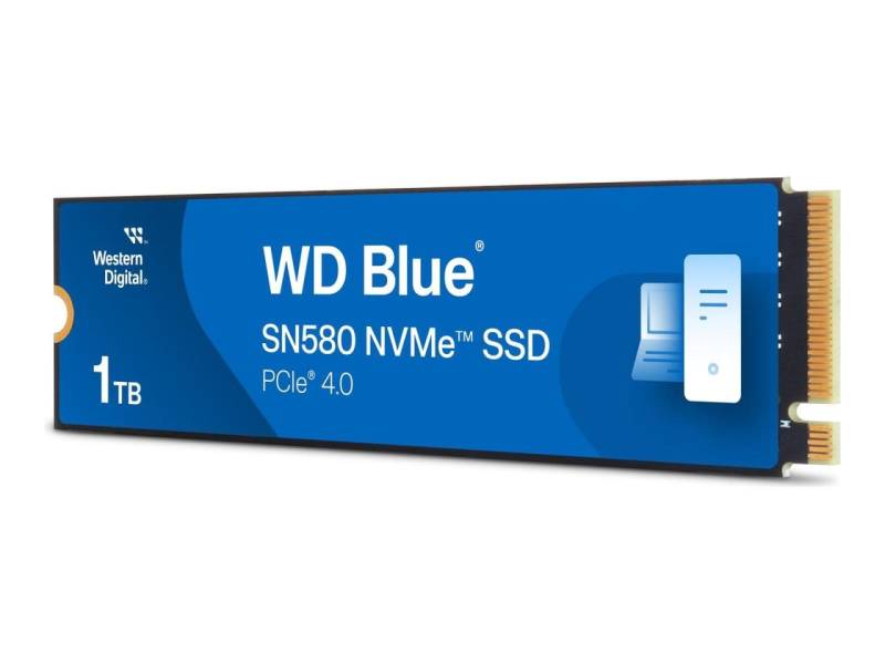 WD Blue SN580 SSD - 1 TB - intern - M.2 2280 - PCIe 4.0 x4 (NVMe) von Western Digital