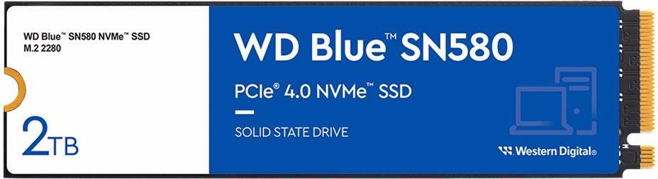 WD Blue SN580 WDS200T3B0E - SSD - 2 TB - intern - M.2 2280 - PCIe 4.0 x4 (NVMe) von Western Digital