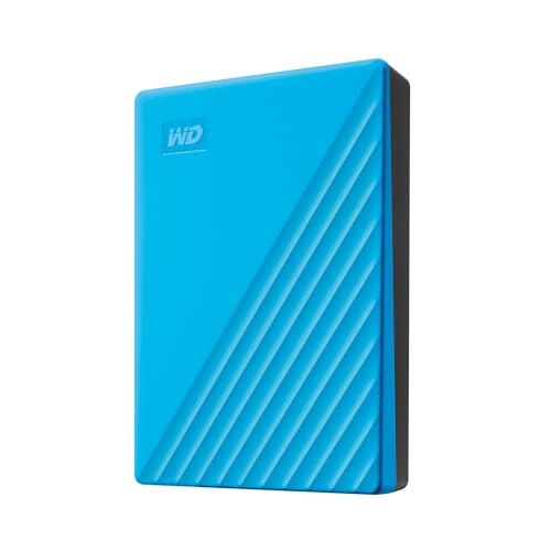 WD My Passport externe Festplatte 6 TB (mobiler Speicher, schlankes Design, herunterladbare Software, automatische Backups, Passwortschutz) Blau - auch kompatibel mit PC, Xbox und PS4 von WD