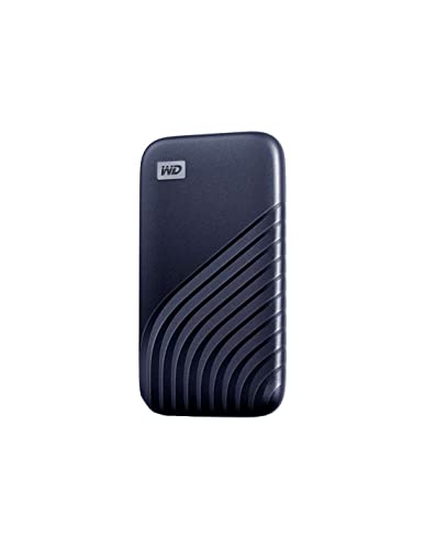 WD My Passport SSD 1 TB mobiler SSD Speicher (NVMe-Technologie, USB-C und USB 3.2 Gen-2 kompatibel, Lesen 1050 MB/s, Schreiben 1000 MB/s) Mitternachtsblau von Western Digital