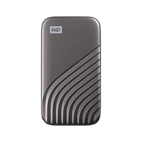 WD My Passport SSD 2 TB mobiler SSD Speicher (NVMe-Technologie, USB-C und USB 3.2 Gen-2 kompatibel, Lesen 1050 MB/s, Schreiben 1000 MB/s) Space-Grau von WD