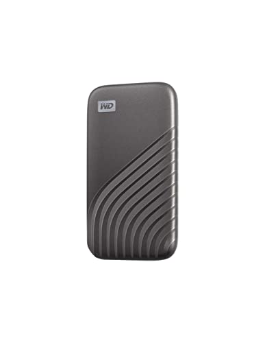 WD My Passport SSD 500 GB mobiler SSD Speicher (NVMe-Technologie, USB-C und USB 3.2 Gen-2 kompatibel, Lesen 1050 MB/s, Schreiben 1000 MB/s) Space-Grau von WD