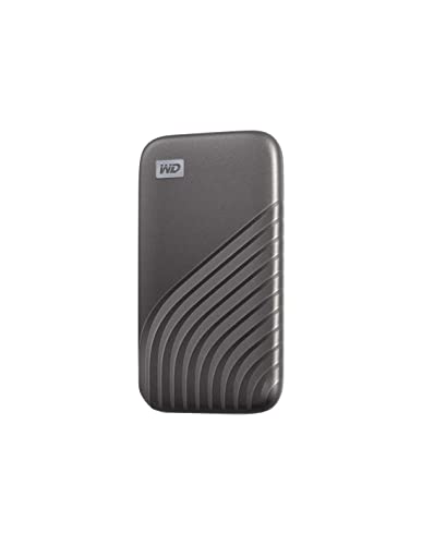 WD My Passport SSD 500 GB mobiler SSD Speicher (NVMe-Technologie, USB-C und USB 3.2 Gen-2 kompatibel, Lesen 1050 MB/s, Schreiben 1000 MB/s) Space-Grau von Western Digital
