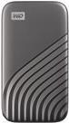 WD My Passport SSD WDBAGF5000AGY - SSD - verschlüsselt - 500 GB - extern (tragbar) - USB 3.2 Gen 2 (USB-C Steckverbinder) - 256-Bit-AES - Grau von Western Digital