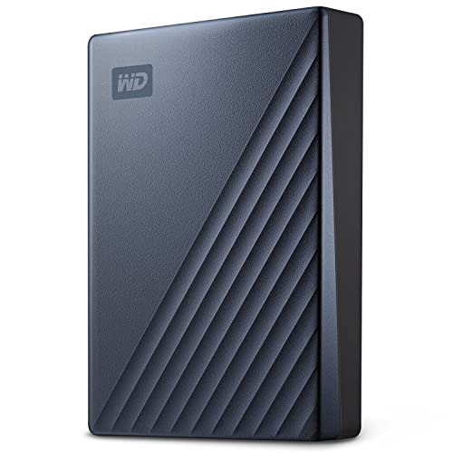 WD My Passport Ultra externe Festplatte 4 TB (mobiler Speicher, Metallgehäuse, herunterladbare Software, automatische Backups, Passwortschutz) Blau - auch kompatibel mit PC, Xbox, PS4 und PS5 von Western Digital