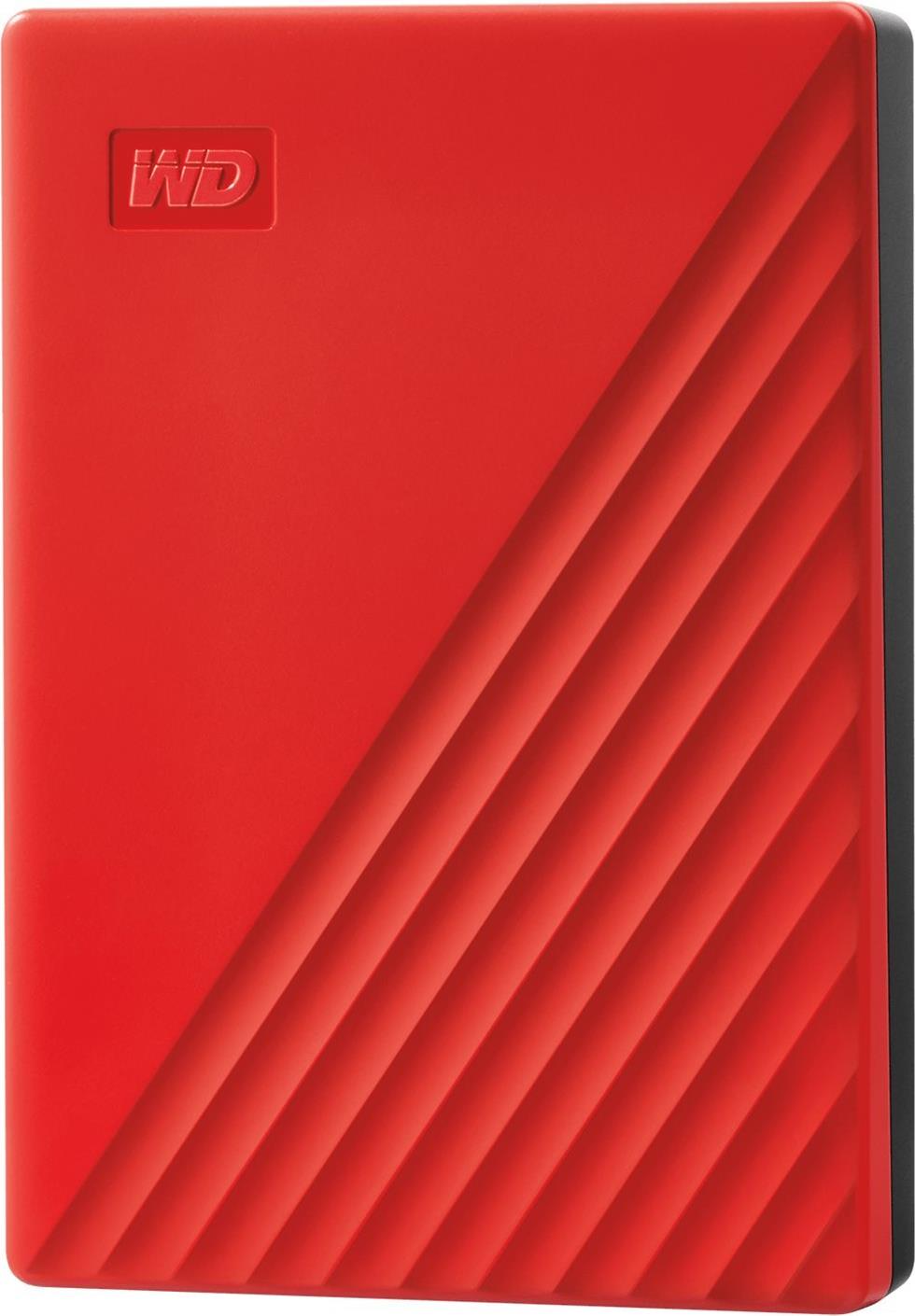 WD My Passport WDBR9S0060BRD - Festplatte - verschlüsselt - 6 TB - extern (tragbar) - USB 3.2 Gen 1 - 256-Bit-AES - Rot (WDBR9S0060BRD-WESN) von Western Digital
