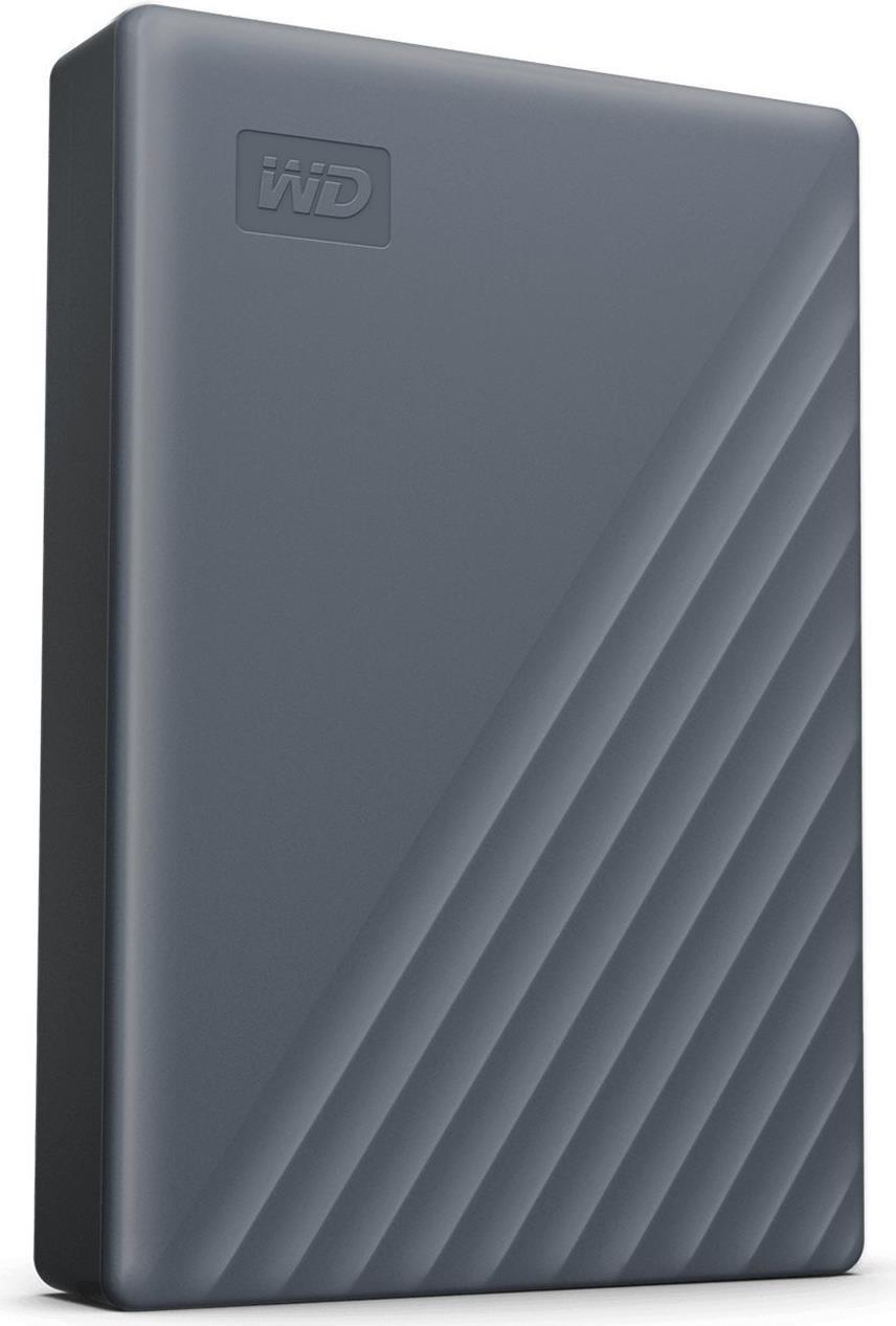 WD My Passport WDBRMD0040BGY-WESN - Festplatte - verschlüsselt - 4 TB - extern (tragbar) - USB 3.2 Gen 1 - 256-Bit-AES - silicon gray (WDBRMD0040BGY-WESN) von Western Digital