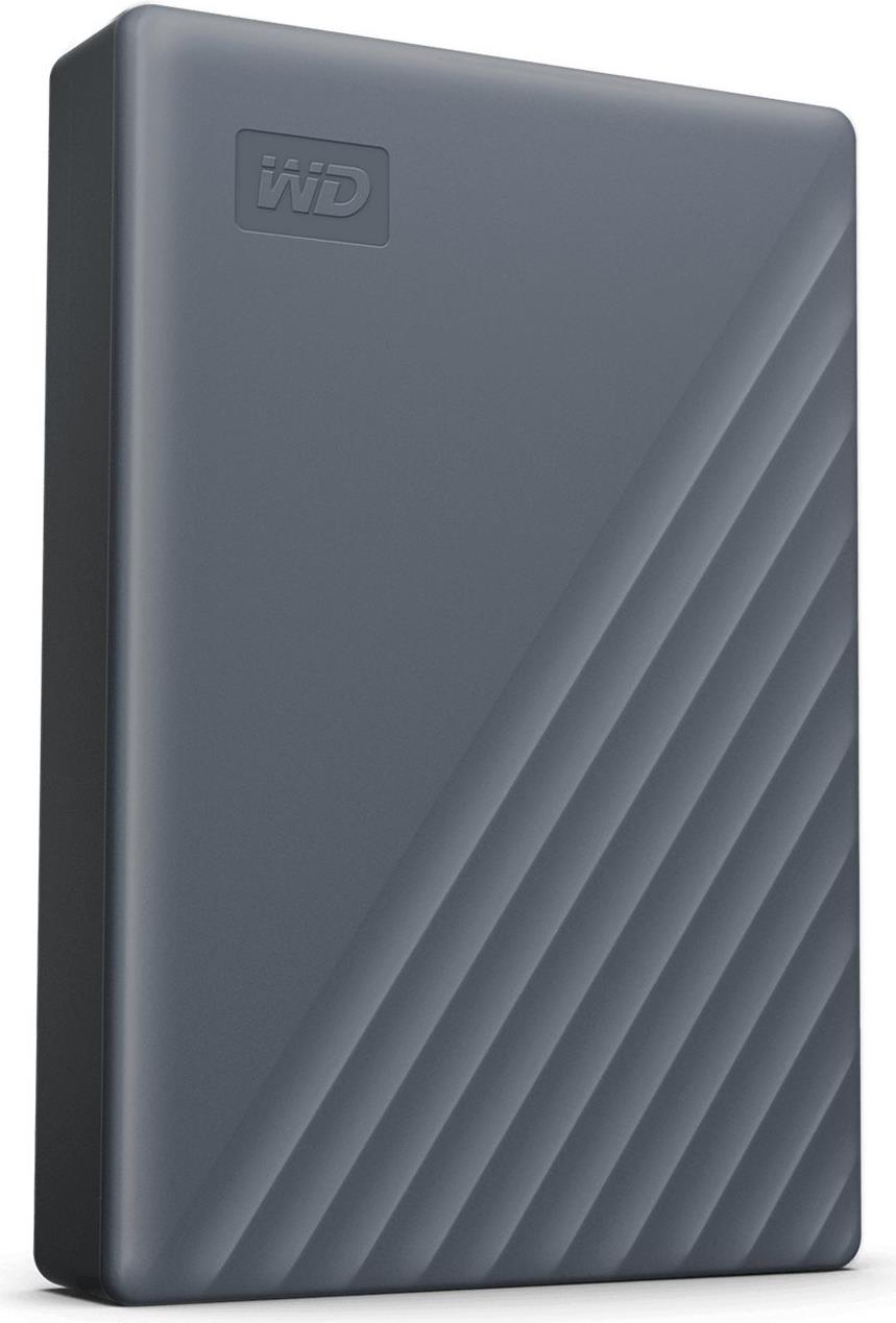 WD My Passport WDBRMD0050BGY-WESN - Festplatte - verschlüsselt - 5 TB - extern (tragbar) - USB 3.2 Gen 1 - 256-Bit-AES - silicon gray (WDBRMD0050BGY-WESN) von Western Digital