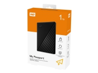WD My Passport WDBYVG0010BBK – Festplatte – verschlüsselt – 1 TB – extern (tragbar) – USB 3.2 Gen 1 – 256-Bit AES – Schwarz von Western Digital