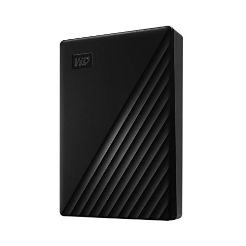 WD My Passport externe Festplatte 4 TB (mobiler Speicher, schlankes Design, herunterladbare Software, automatische Backups, Passwortschutz) Schwarz - auch kompatibel mit PC, Xbox und PS4 von Western Digital