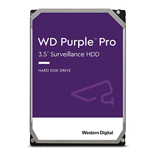 WD Purple Pro 18 TB Smart Video 3,5 Zoll interne Festplatte – Allframe AI – 550 TB/Jahr, 512 MB Cache, 7200 RPM, 5 Jahre Garantie von Western Digital