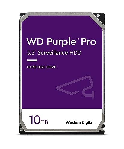 WD Purple Pro interne Festplatte 8 TB (3,5 Zoll, OptiNAND, 550 TB/Jahr Workload-Rate, 256 MB Cache, 7.200 U/min, bis zu 64 HD-Kameras, AllFrame KI-Technologie, 32 KI-Streams, für Dauerbetrieb) von Western Digital