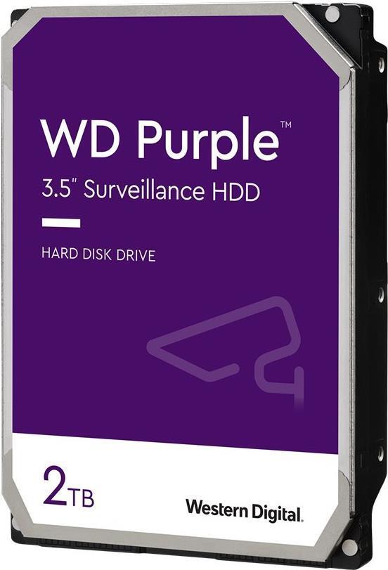 WD Purple Surveillance Hard Drive WD20PURZ - Festplatte - 2 TB - intern - 8.9 cm (3.5) - SATA 6Gb/s - 5400 U/min - Puffer: 64 MB von Western Digital